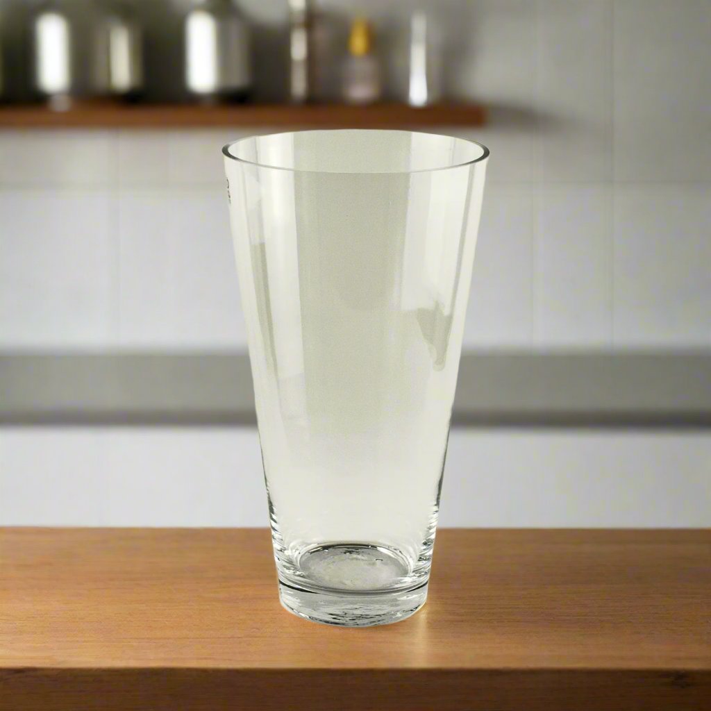 14x7.5 Inch Clear Glass Vase for Flowers - Modern Cylinder Centerpiece for Home Decor, Wedding, Party & Office Arrangements