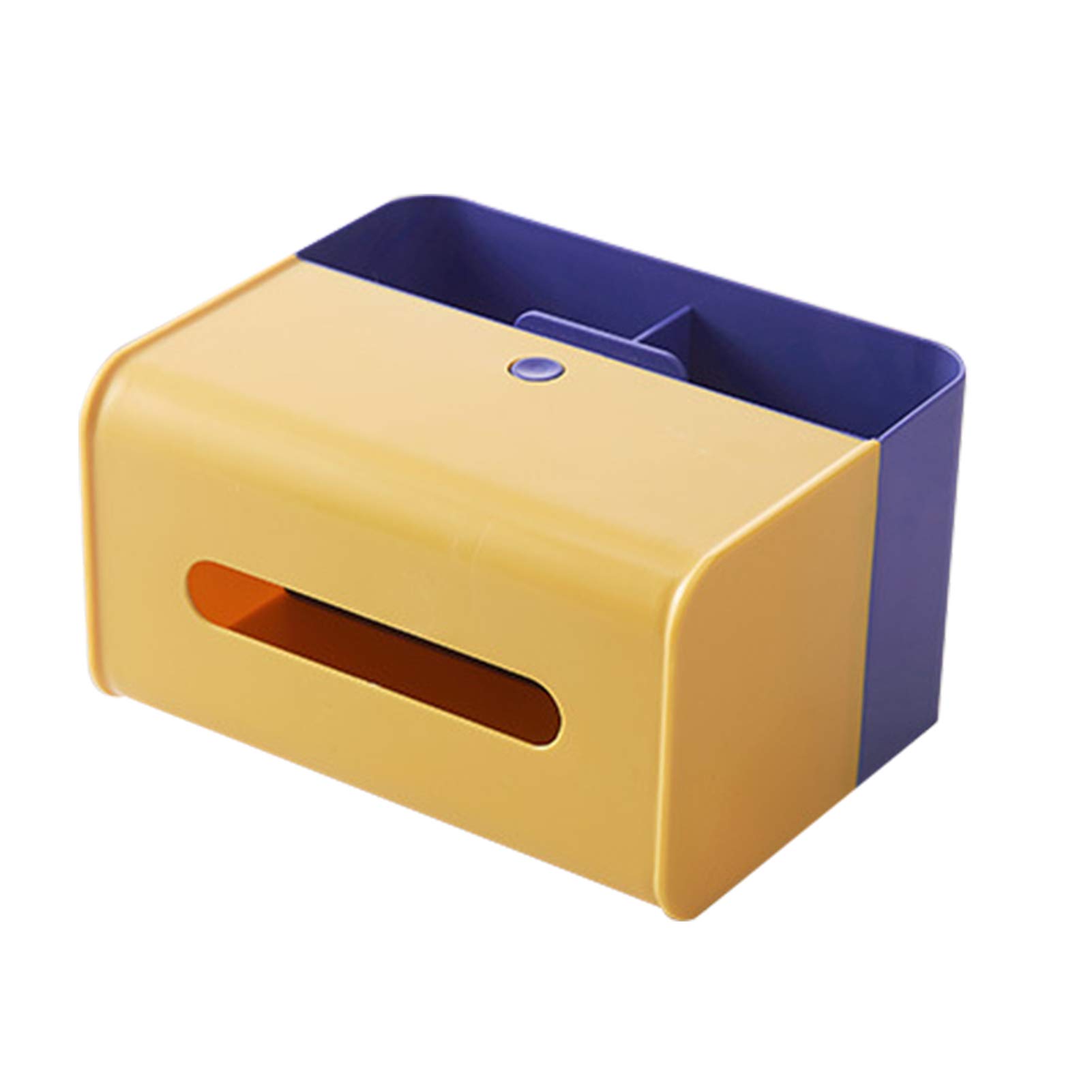 Heavy Duty Decorative Tissue Box Organizer - Rectangular Napkin Holder & Drawer Paper Dispenser for Home Office Desk - Yellow Storage Box (Perfect for Living Room, Bedroom, and Office Organization)