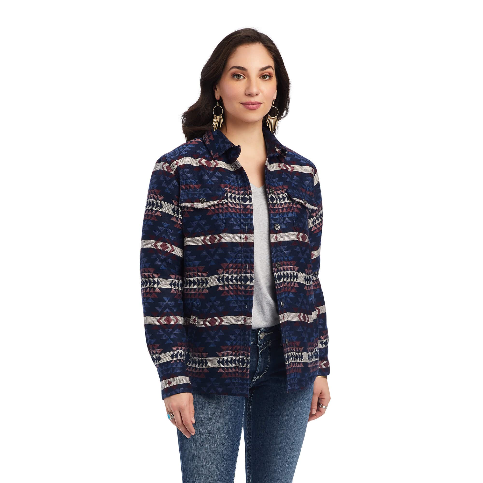 ARIAT Women's Shacket - Lightweight Flannel Shirt Jacket for Outdoor & Casual Wear | Perfect for Hiking, Camping & Everyday Style