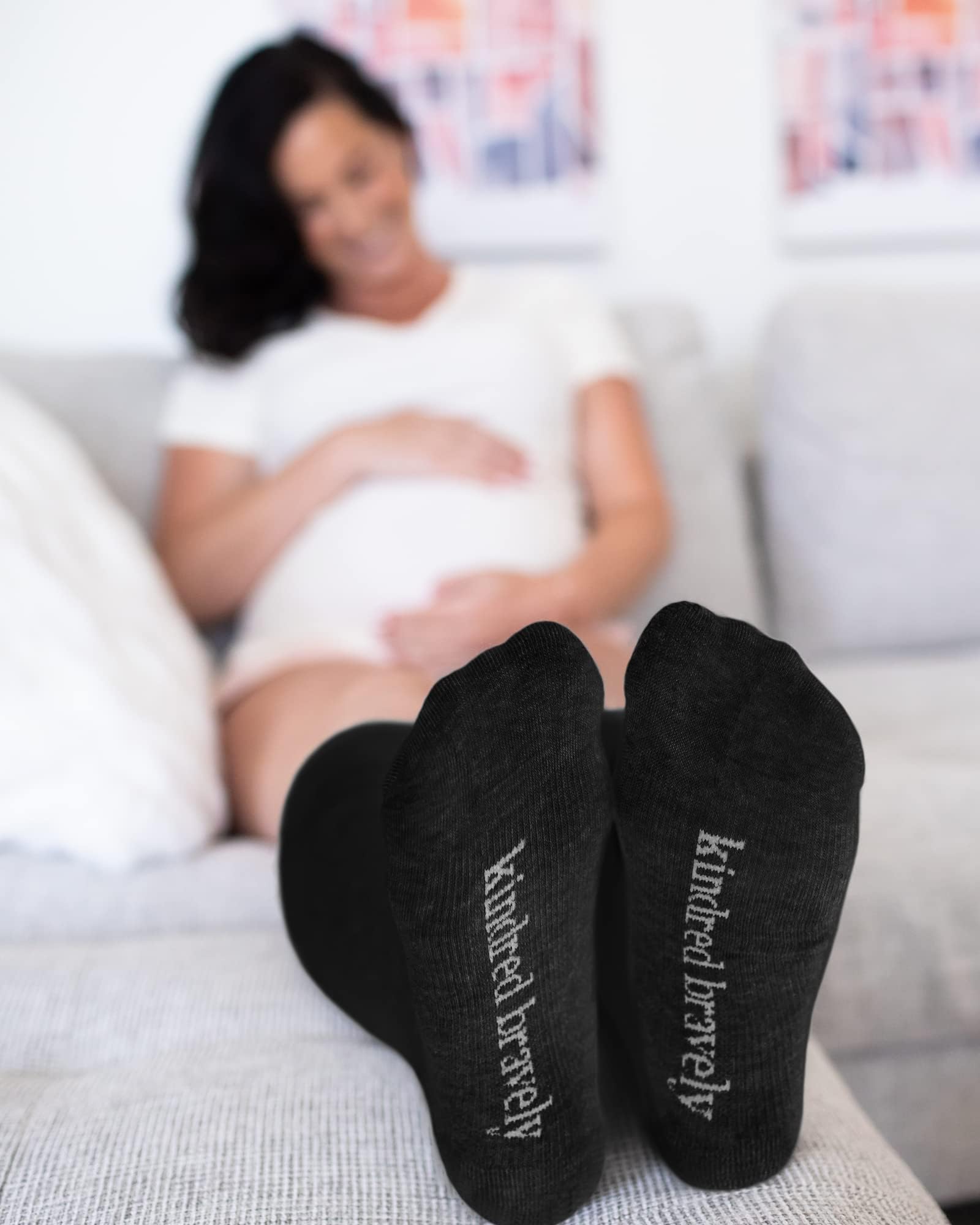 Kindred Bravely Graduated Compression Socks 2-Pack - Maternity & Travel Support Socks for Improved Circulation & Swelling Relief - Perfect for Pregnancy, Long Flights & Nurses on Feet All Day