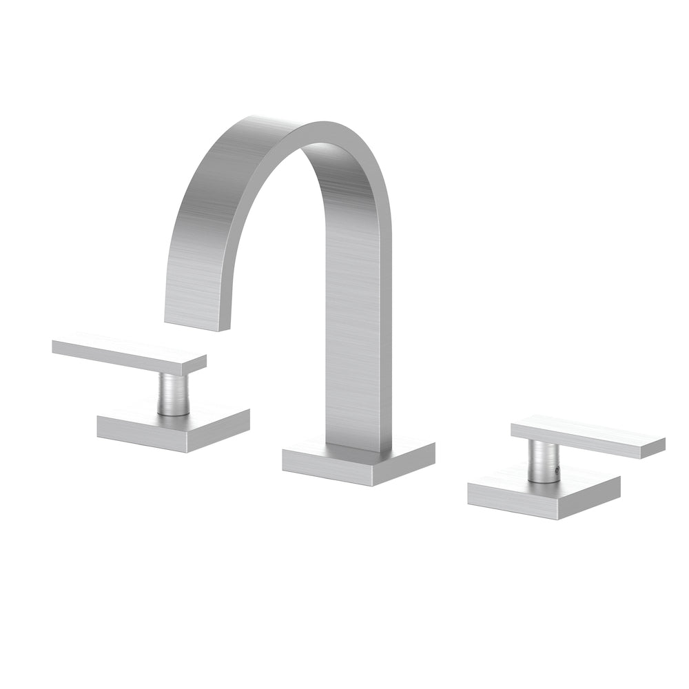 ZLINE Bliss Widespread Bathroom Faucet - Brushed Nickel Finish (BLS BF BN) | Modern Bathroom Sink Faucet for Vanity, Powder Room & Guest Bath Installation