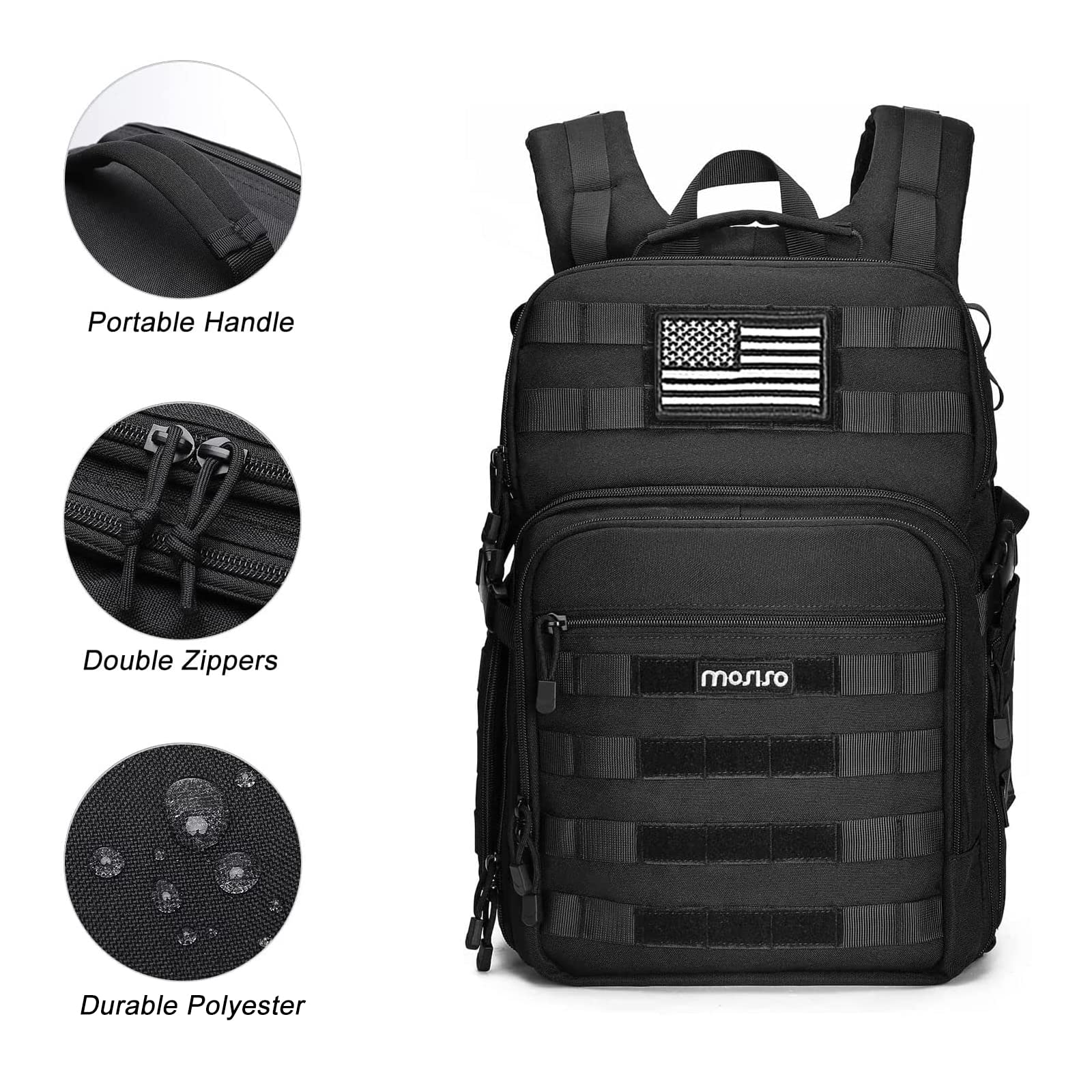 MOSISO 60L Waterproof Camera Backpack & Travel Dry Duffel Bag - Tactical Photography Bag with Tripod Holder & 15-16