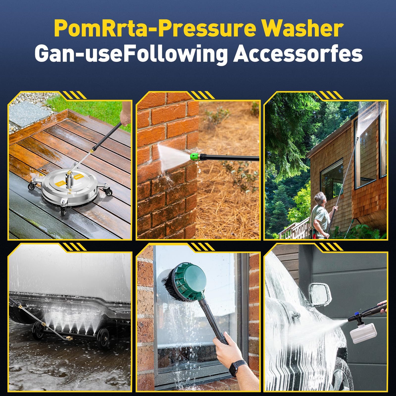 EVEAGE 4200PSI Electric Pressure Washer - 2.8GPM PWMA Certified Power Washer with Foam Cannon & 3 Nozzles for Deep Cleaning Cars, Patios, Driveways, Decks & Outdoor Surfaces - Heavy Duty Home & Commercial Use