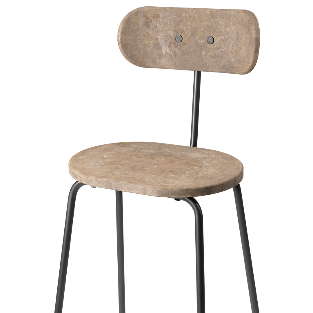 Earth Counter Stool with Backrest - Modern Bar Stool for Kitchen Island, Breakfast Nook & Home Bar - Comfortable & Stylish Seating Solution