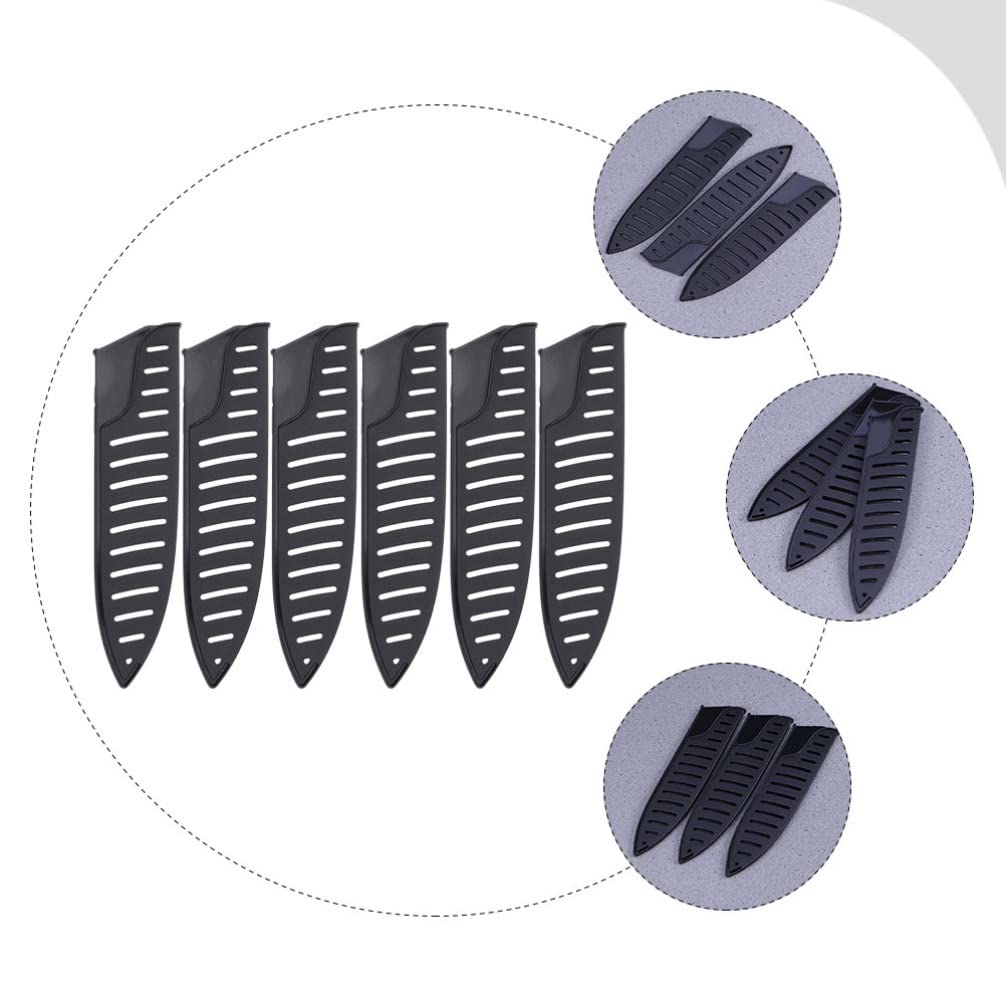 6-Piece Plastic Knife Guard Set - Cutter Protector Cover with PP Material for Safe Kitchen Knife Storage | Ideal for Home, Restaurant & Travel Use