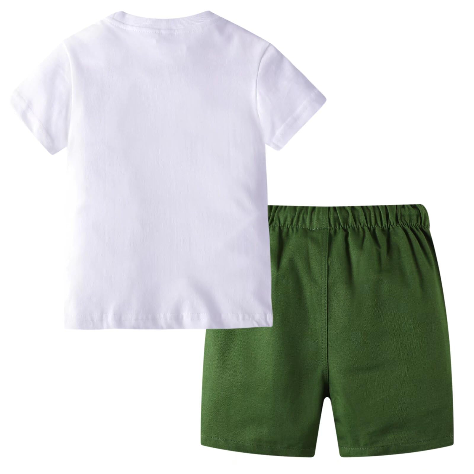 **Boys' Summer Cotton T-Shirt & Shorts Outfits for Toddlers (Size 2-7) - Cool & Comfortable Playwear for Beach, Park, and Daily Activities**