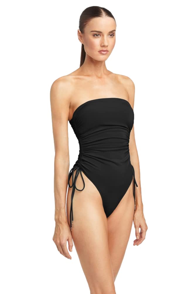 Robin Piccone Women's Aubrey Bandeau One Piece Swimsuit - Sexy High Cut Monokini for Beach, Pool & Vacation