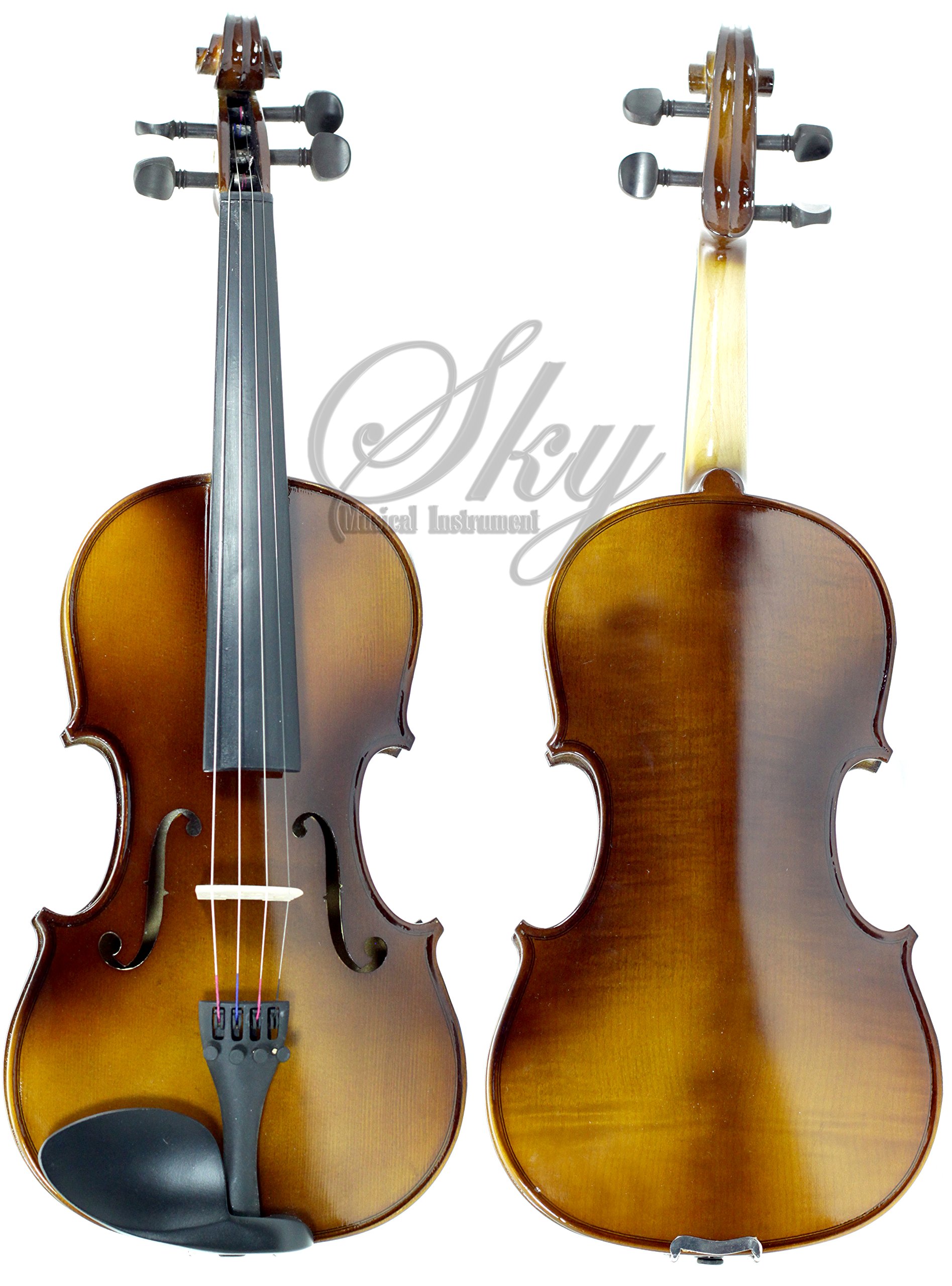 1/16 Size Student Beginner Violin Outfit - Solid Maple Back & Spruce Top with Hard Case, 2 Bows & Rosin | Perfect for Kids & Young Musicians | Ideal for School Orchestra, Music Lessons & Home Practice