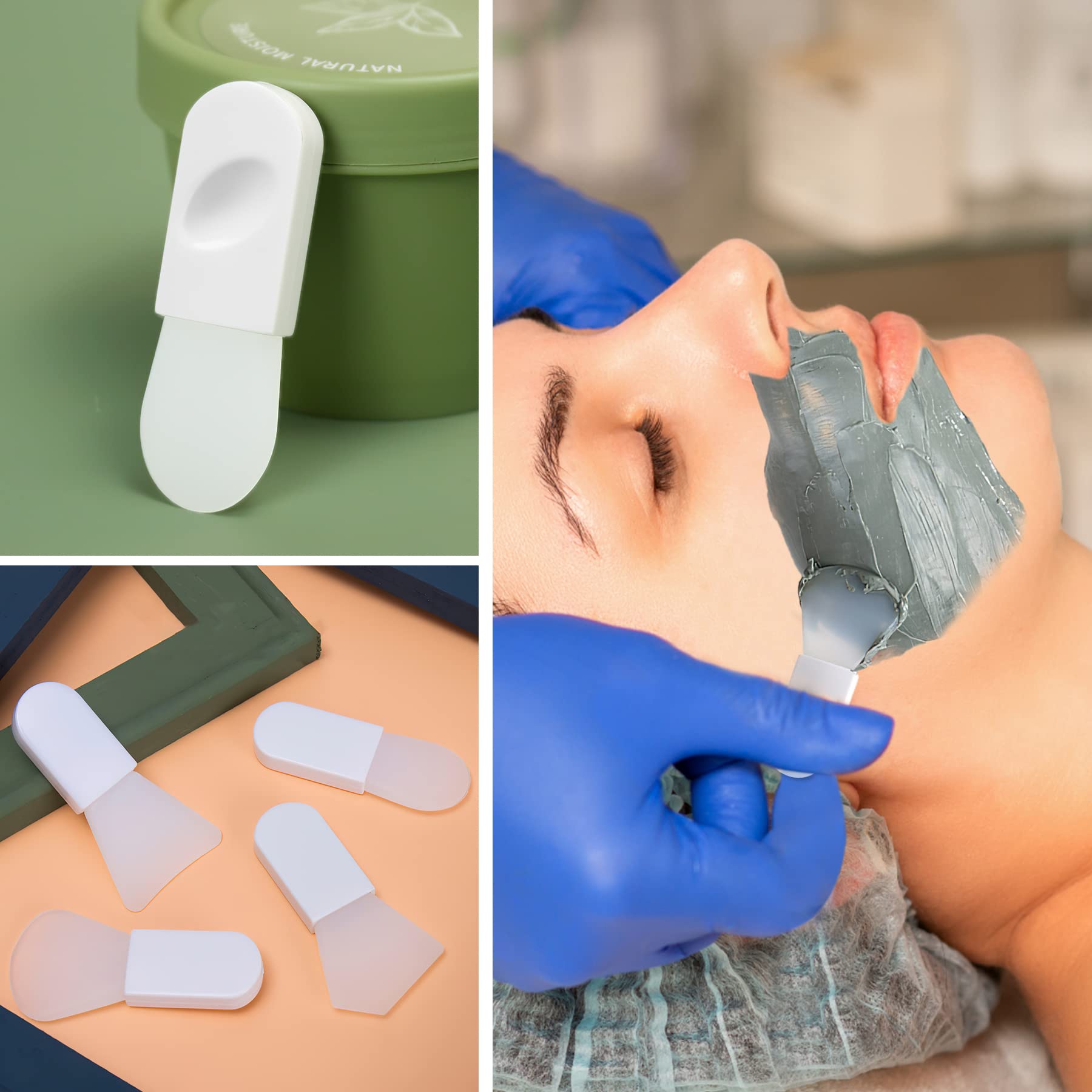 4PCS Silicone Face Mask Applicator Brushes - Soft Makeup Spatula for Cosmetic, Mud, Clay & Eye Masks | Portable Skincare Tool for Face & Body Lotion Application | Perfect for At-Home Spa & Professional Salon Use