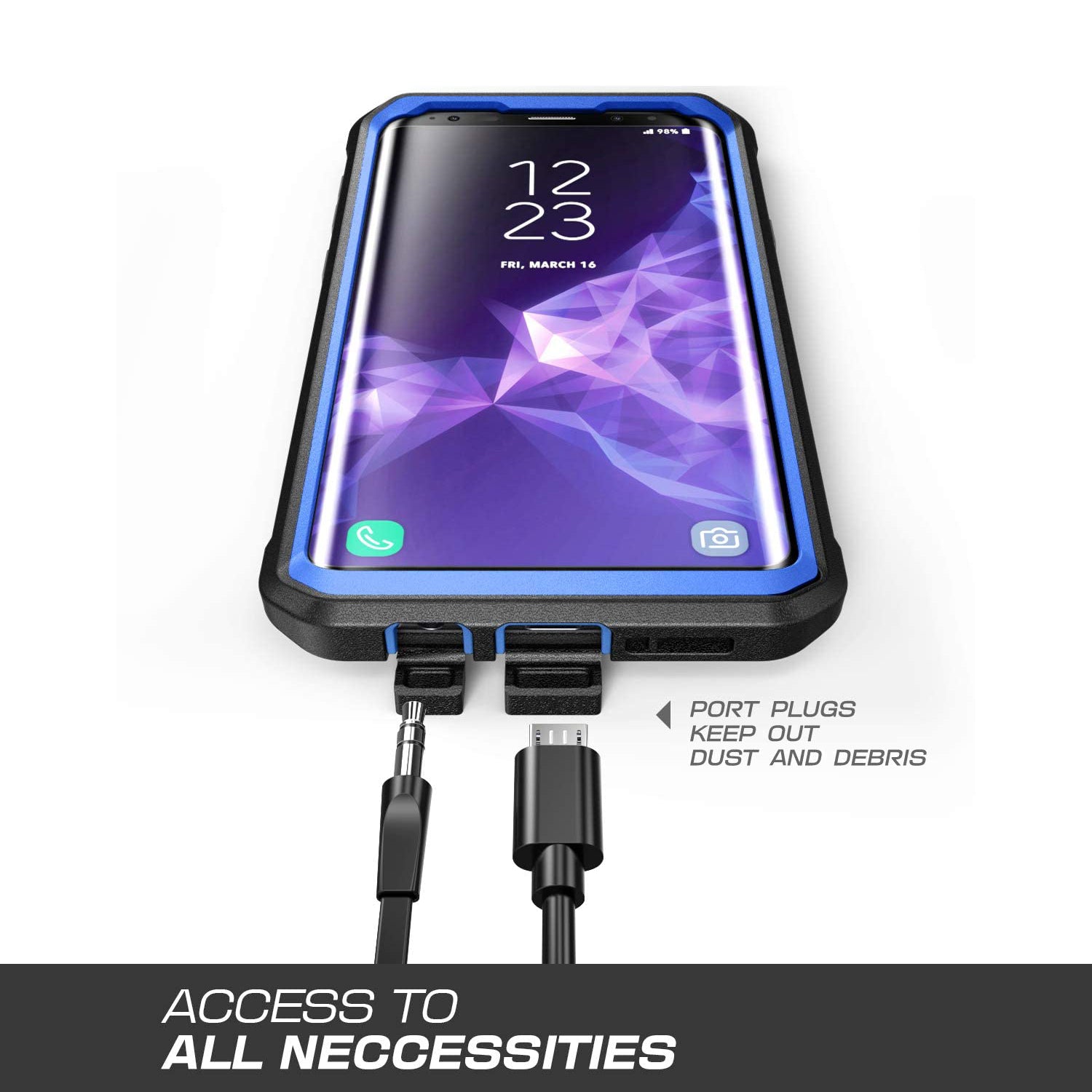 Samsung Galaxy S9 Plus Case, Unicorn Beetle Pro Full-Body Rugged Protective Cover - Shockproof & Drop Protection - Dark Blue - Perfect for Outdoor Adventures & Extreme Sports