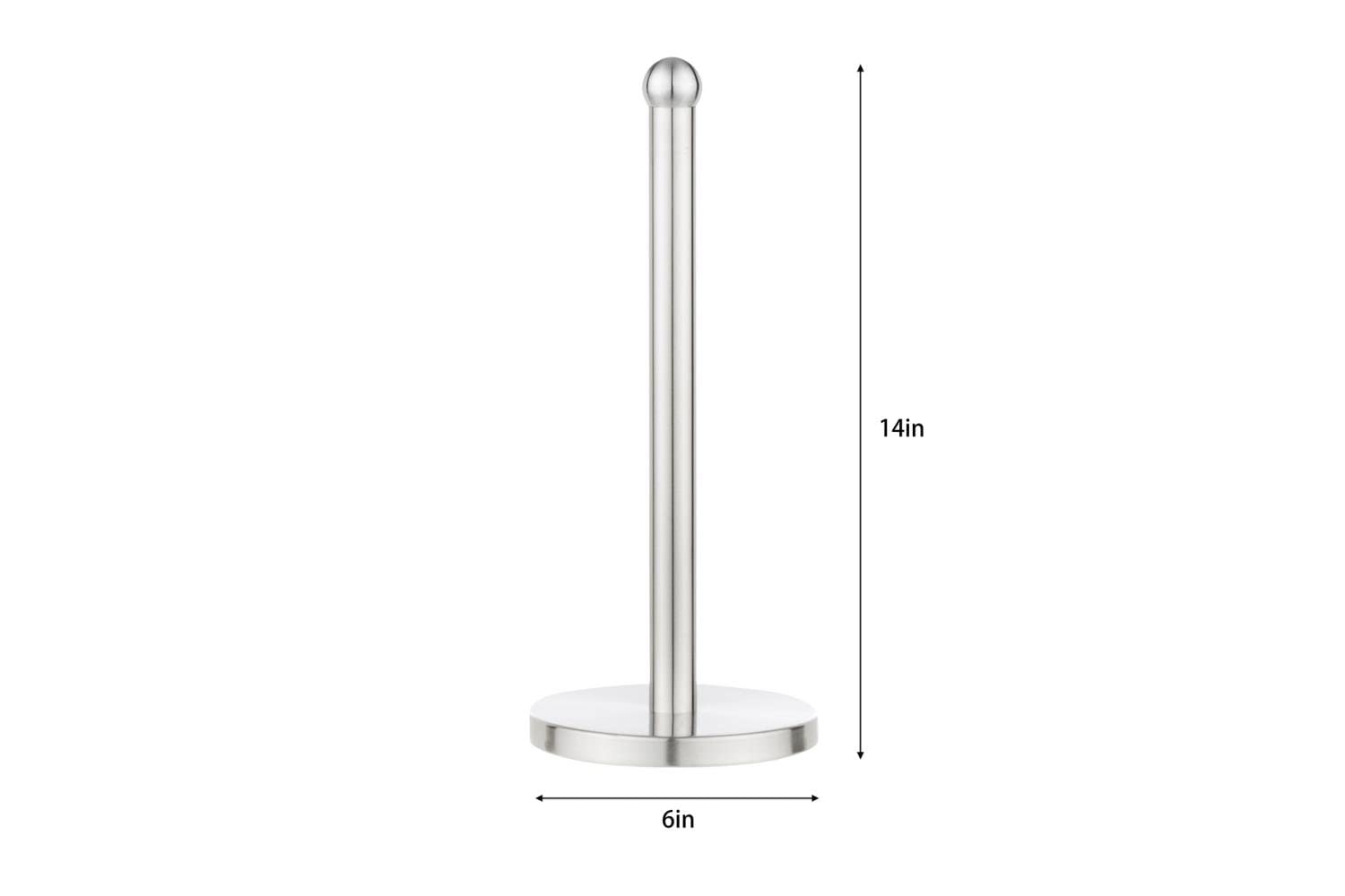Stainless Steel Round Top Paper Towel Holder - Durable & Stylish for Kitchen, Bathroom, or Office Organization