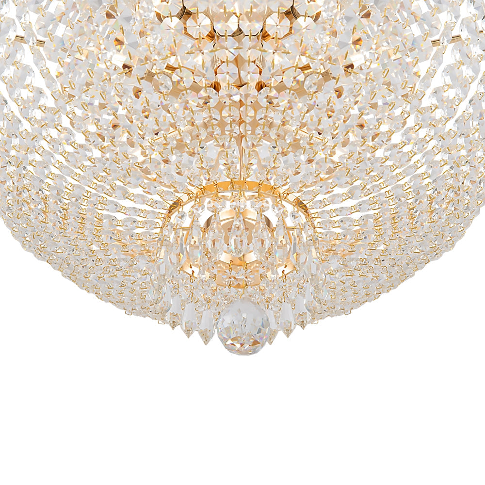 Bella 8Lt Chandelier - Elegant Crystal Ceiling Light Fixture for Dining Room, Living Room & Bedroom Decor