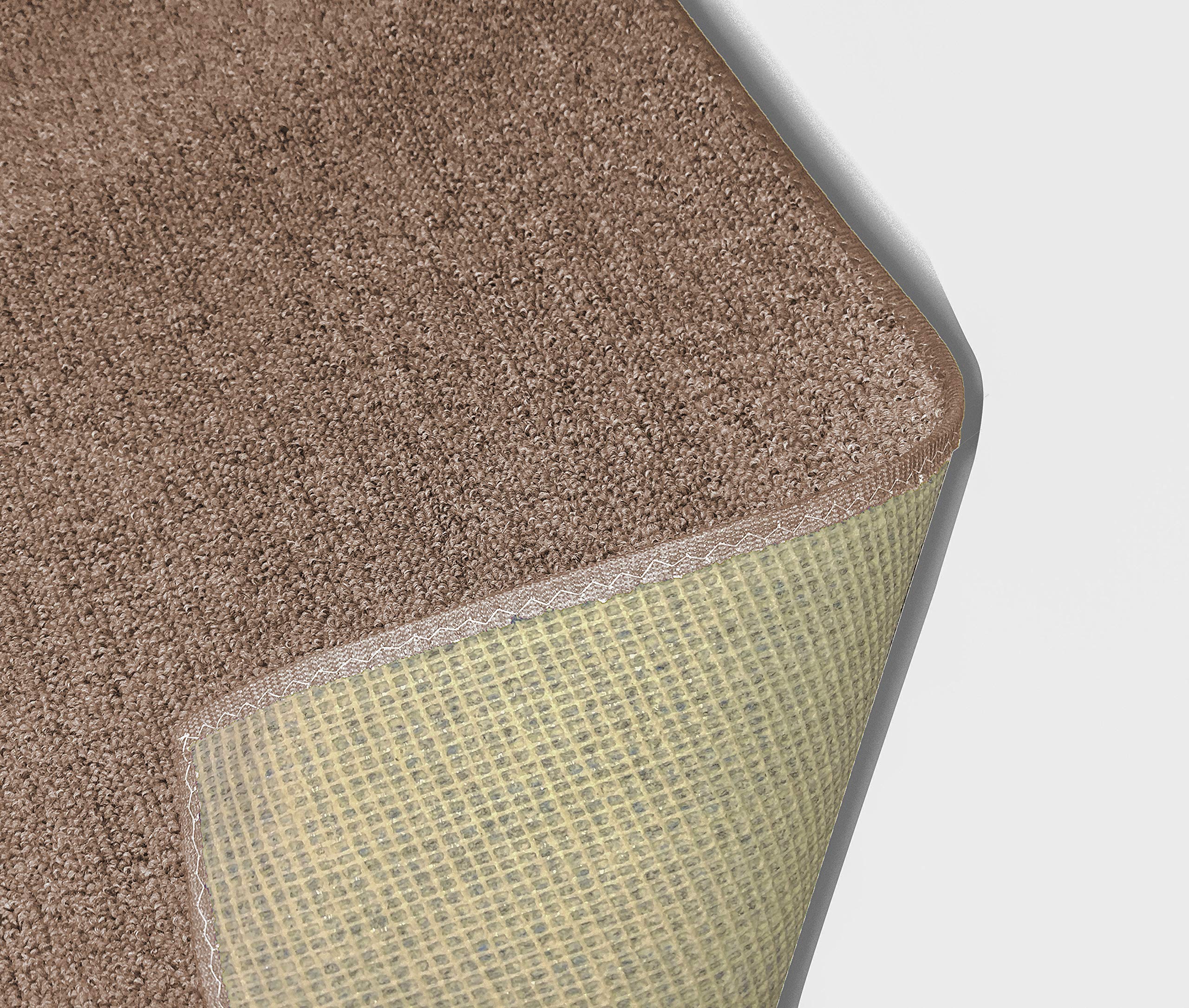 Premium 7' Round Sage Brush Indoor/Outdoor Area Rug - Soft Nylon Fabric with Finished Edges in Beige - Perfect for Living Room, Bedroom, Patio & Deck Decor
