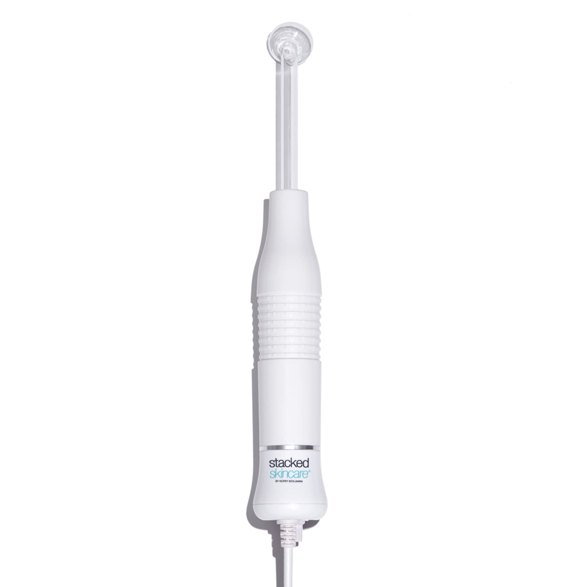 StackedSkincare High Frequency Wand for Acne Treatment - Facial Tool to Clear Pores, Reduce Redness & Wrinkles - Includes Neon & Argon Gas Electrodes - Perfect for At-Home Spa & Professional Skincare Routines