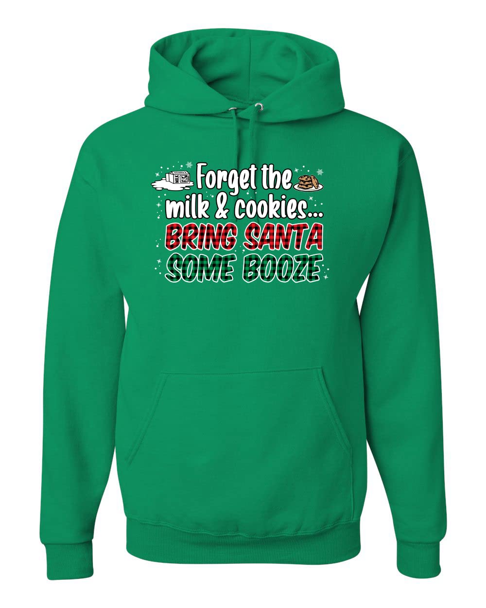 Wild Bobby Santa Booze Christmas Graphic Hoodie - Funny Unisex Sweatshirt for Holiday Parties & Gifts