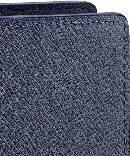 LV Taiga Leather Pocket Organizer Wallet for Men - Blue Marine - Slim RFID Blocking Card Holder for Business & Travel