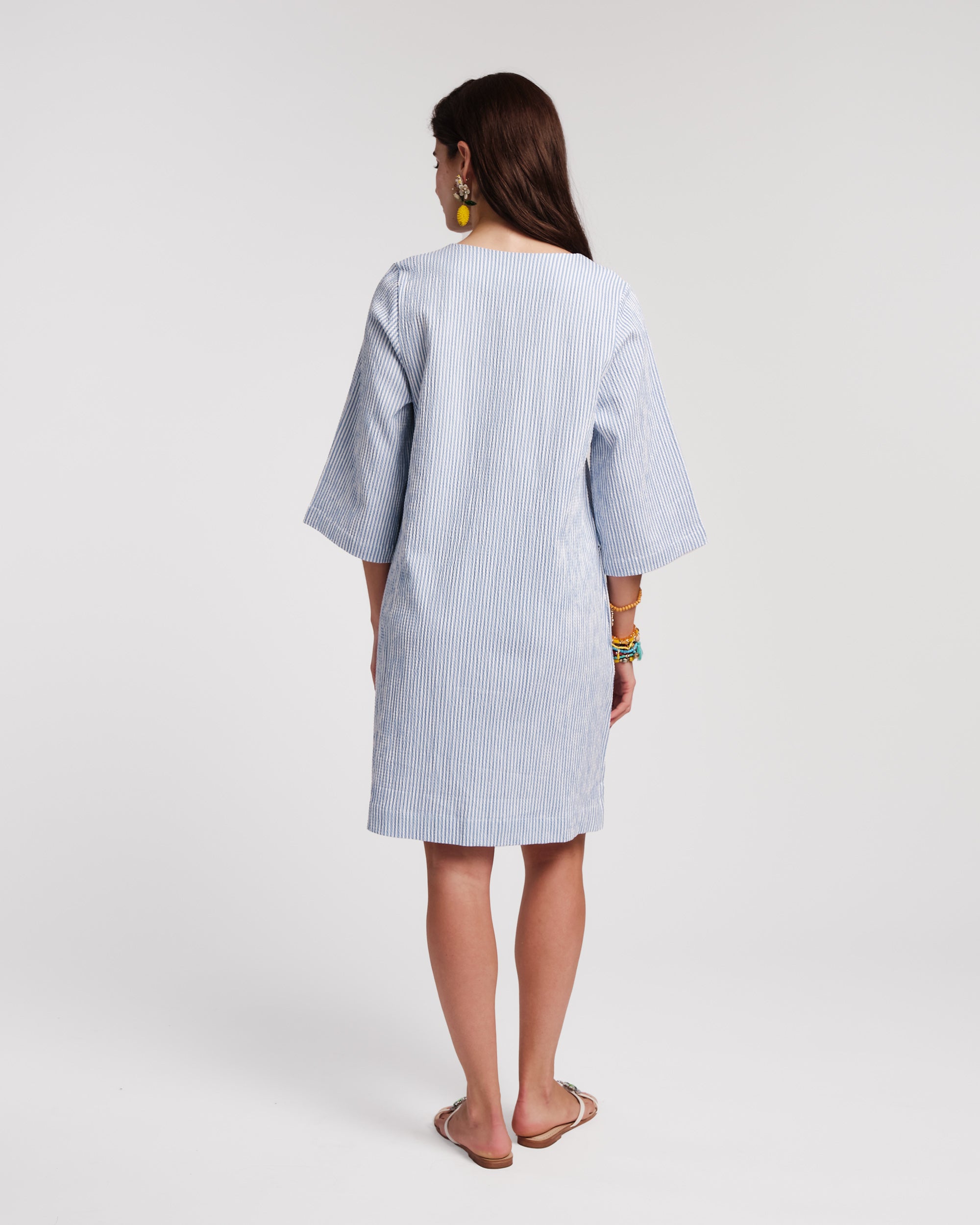 Easy Dress - Striped Seersucker Summer Dress for Women | Casual Beach Wear & Vacation Outfit