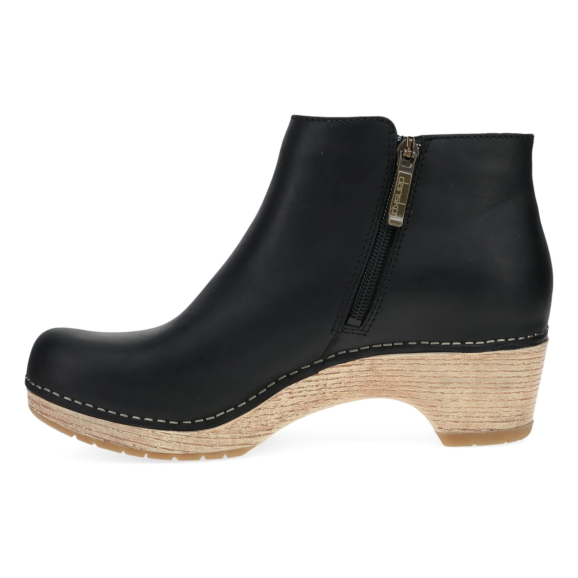 Dansko Lizanne Women's Heeled Ankle Boots - Black Oiled Pull Up Leather for Comfort & Style | Perfect for Office, Casual Wear & Outdoor Activities