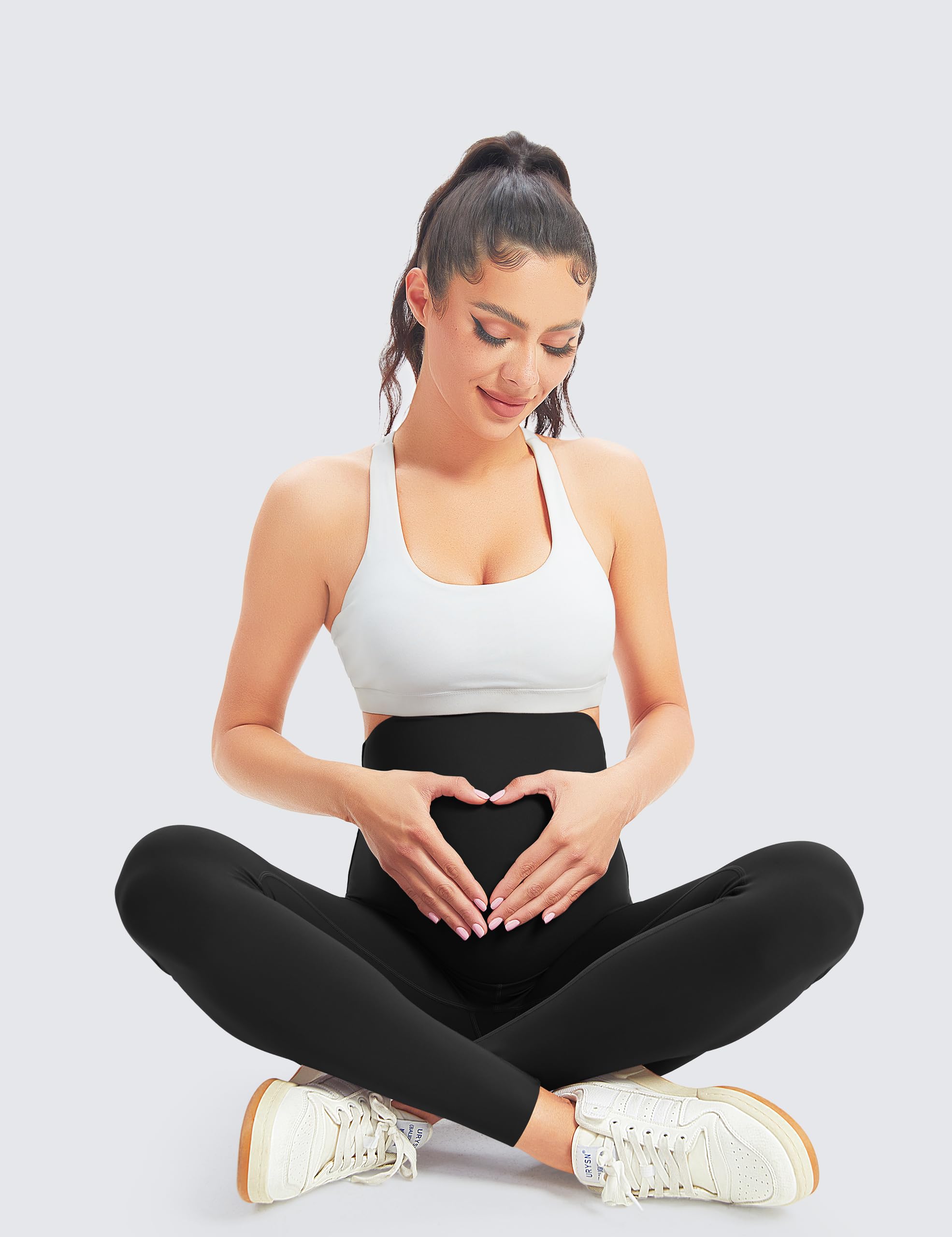 BONVIGOR Women's Maternity Yoga Pants - Over The Belly Full Length Workout Leggings for Running, Active & Pregnancy Exercise - Perfect for Gym, Prenatal Fitness and Daily Comfort