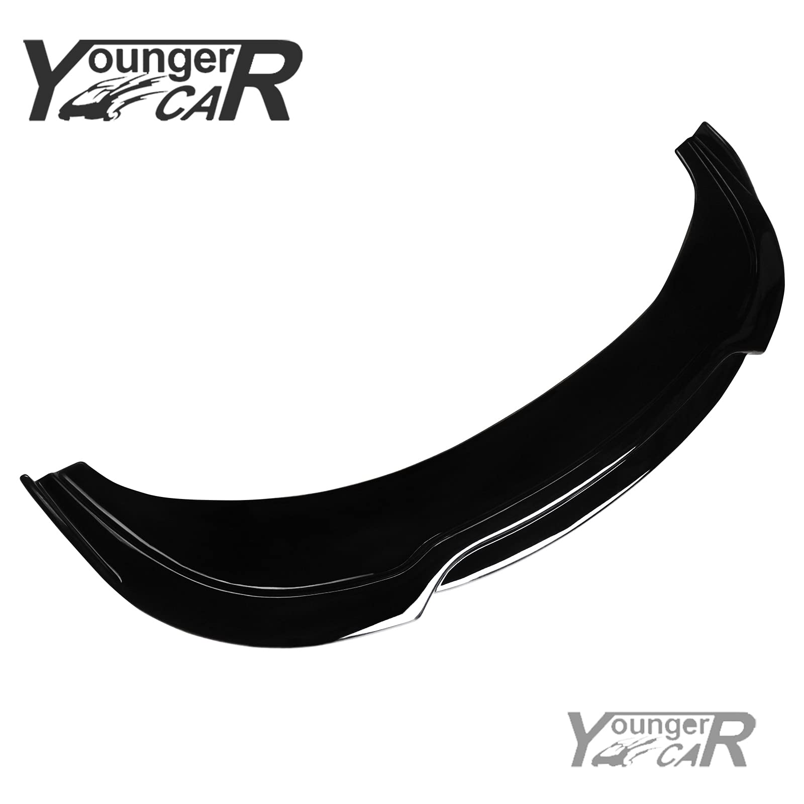 YOUNGERCAR Gloss Black ABS Front Diffuser Bumper Lip for 2015-2022 Chrysler 300 RT - Double-Deck Front Spoiler Splitter - Enhances Aerodynamics & Sporty Look for Street Racing & Car Shows