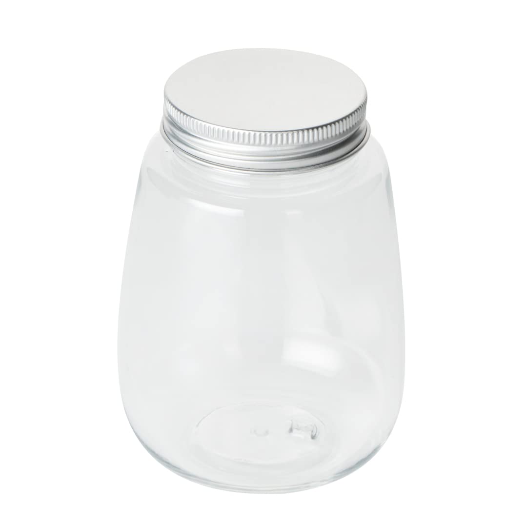 Restaurantware Bottle Tek 12oz Clear Plastic Juice Bottles (100-Pack) with Aluminum Lids - Disposable Empty Containers for Juicing, Tea, Smoothies & Cocktails | Perfect for Restaurants, Cafes & Home Use