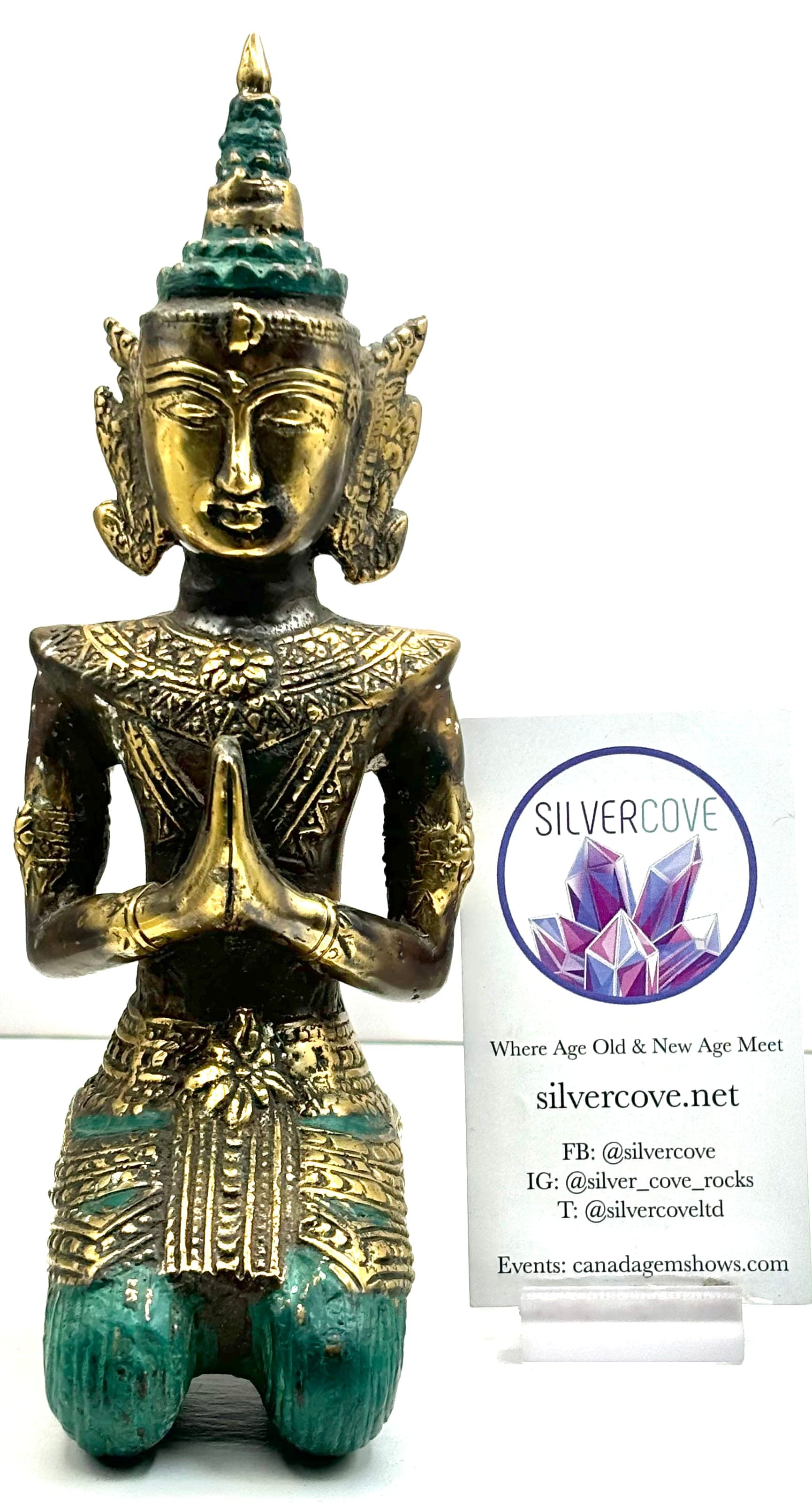 Handcrafted Bronze Buddha Statue for Meditation & Prayer - Spiritual Home Decor & Yoga Studio Centerpiece