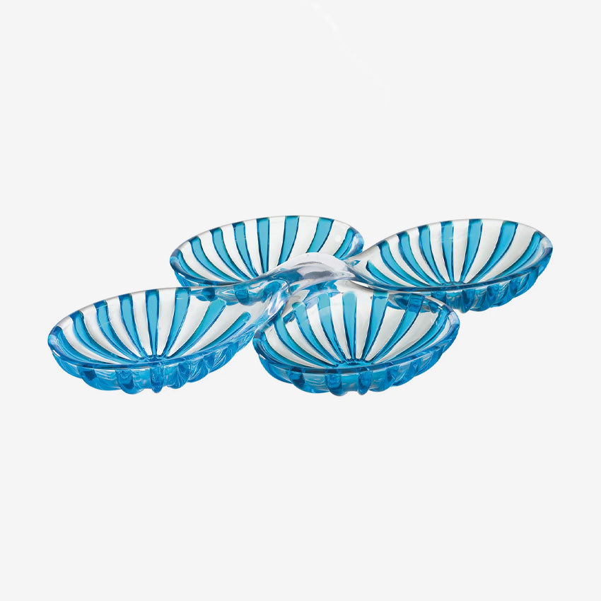 Guzzini Dolcevita 2-Piece Hors d'Oeuvres Appetizer Plates Set - Elegant Serving Dishes for Cocktail Parties, Weddings & Entertaining