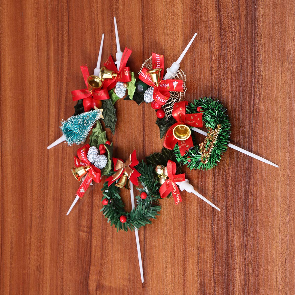 24 Pcs Christmas Cake Toppers - Xmas Themed Cupcake Decorations, Cake Picks for Holiday Parties, Birthday Celebrations & Festive Desserts (Mixed Designs) - Perfect for Christmas Baking, Holiday Dessert Displays & Party Decorations