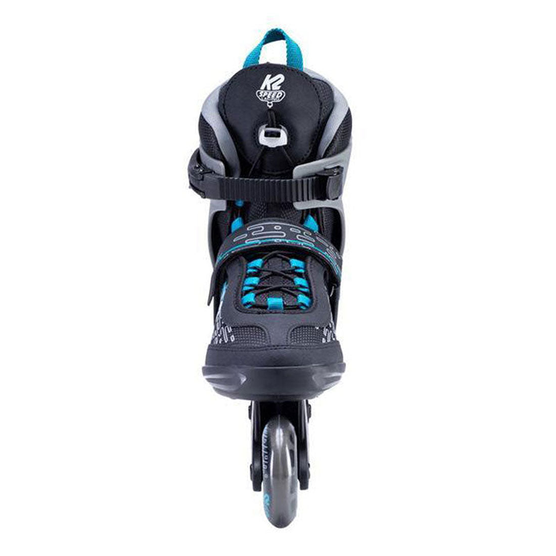 K2 Kinetic 80 Pro M Roller Skates - Black/Aqua - Size 7 US (EU 39) - 25cm - Perfect for Outdoor Skating, Fitness & Roller Derby