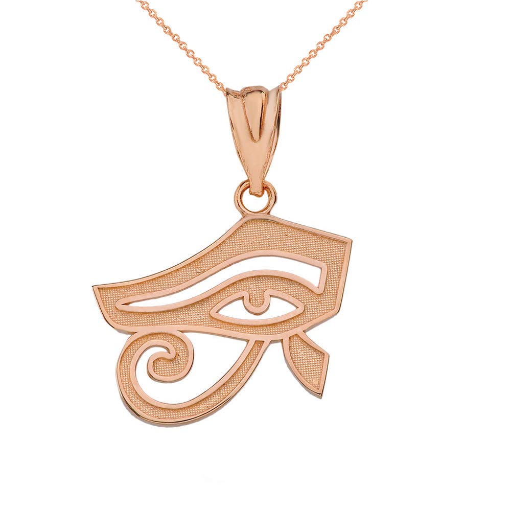 10K Gold Egyptian Eye of Horus Charm Pendant Necklace - Ancient Protection Amulet for Women & Men, Perfect for Spiritual Jewelry, Gifts, and Everyday Wear
