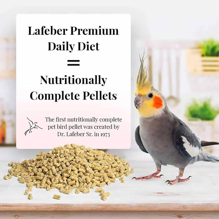 Premium LAFEBER'S Cockatiel Pellets - 5 lb Bag of Nutritious Daily Bird Food for Healthy Feathers & Digestion - Perfect for Cockatiel Care & Training Treats