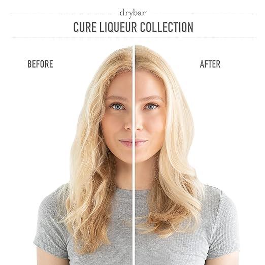 Drybar Cure Liqueur Strengthening Shampoo & Conditioner Set with Pre-Shampoo Treatment Oil | Repairing Damaged Hair | For Dry, Brittle & Color-Treated Hair | Salon Quality Hair Care Kit for Women & Men