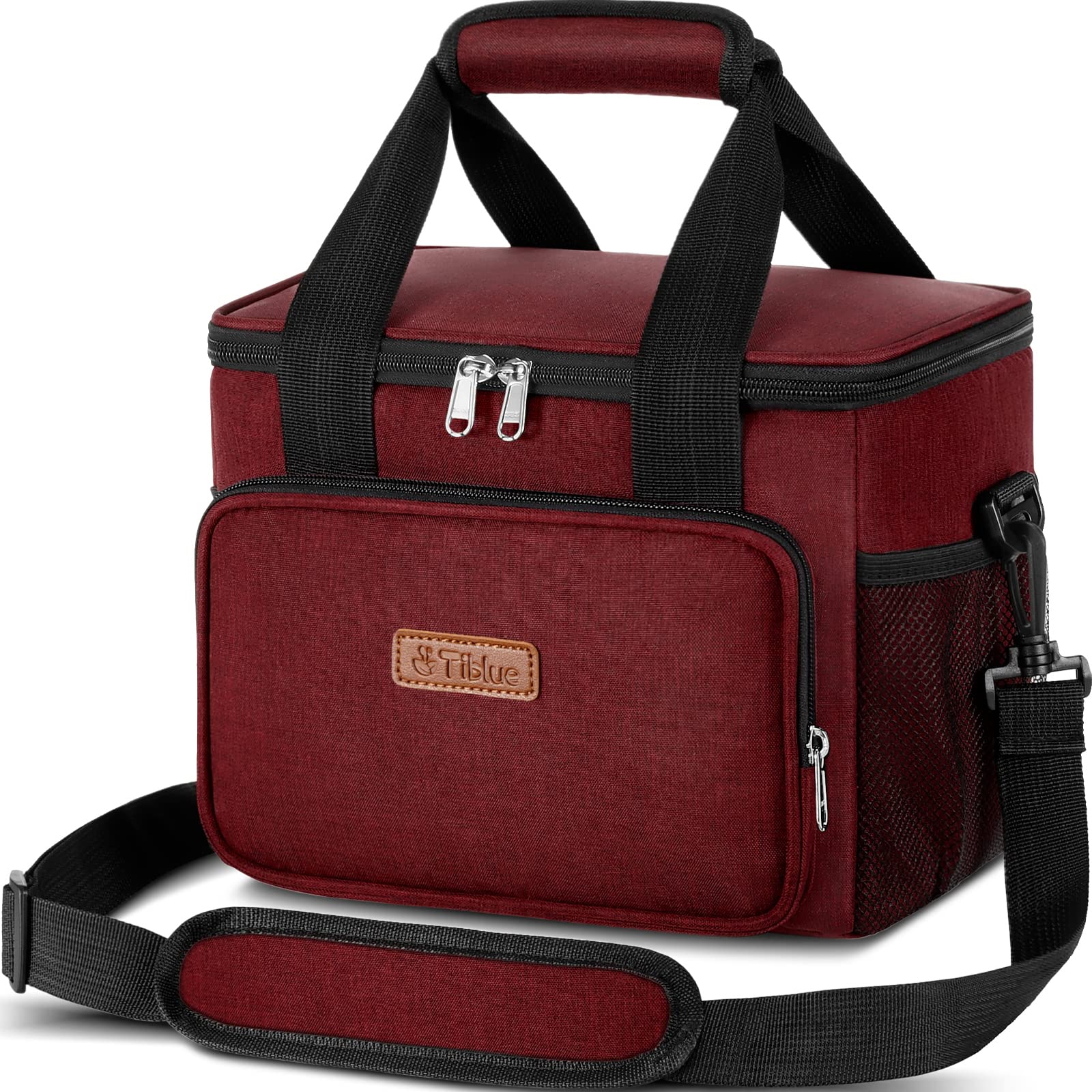 Insulated Lunch Bag for Men & Women - Leakproof Reusable Cooler Tote with Adjustable Shoulder Strap | Freezable Lunch Box Organizer for Office, Work, School, Picnic, Beach & Travel | Perfect for Adults & Kids