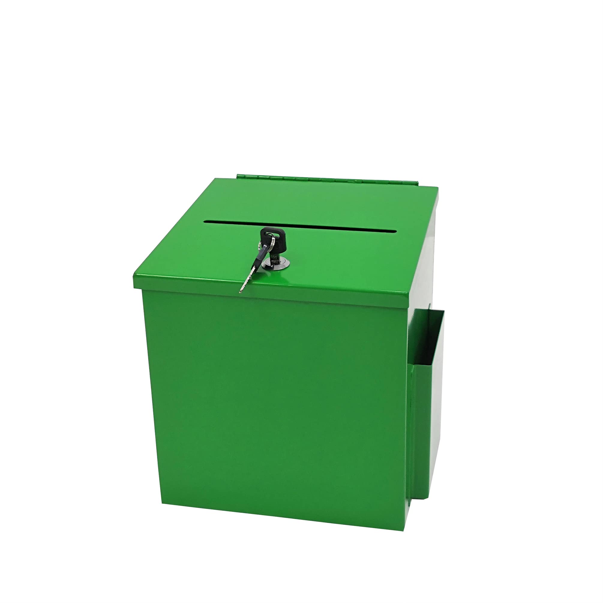 FixtureDisplays® Metal Donation Box - Secure Charity Collection Box for Church, Fundraising & Tithing - 8.6