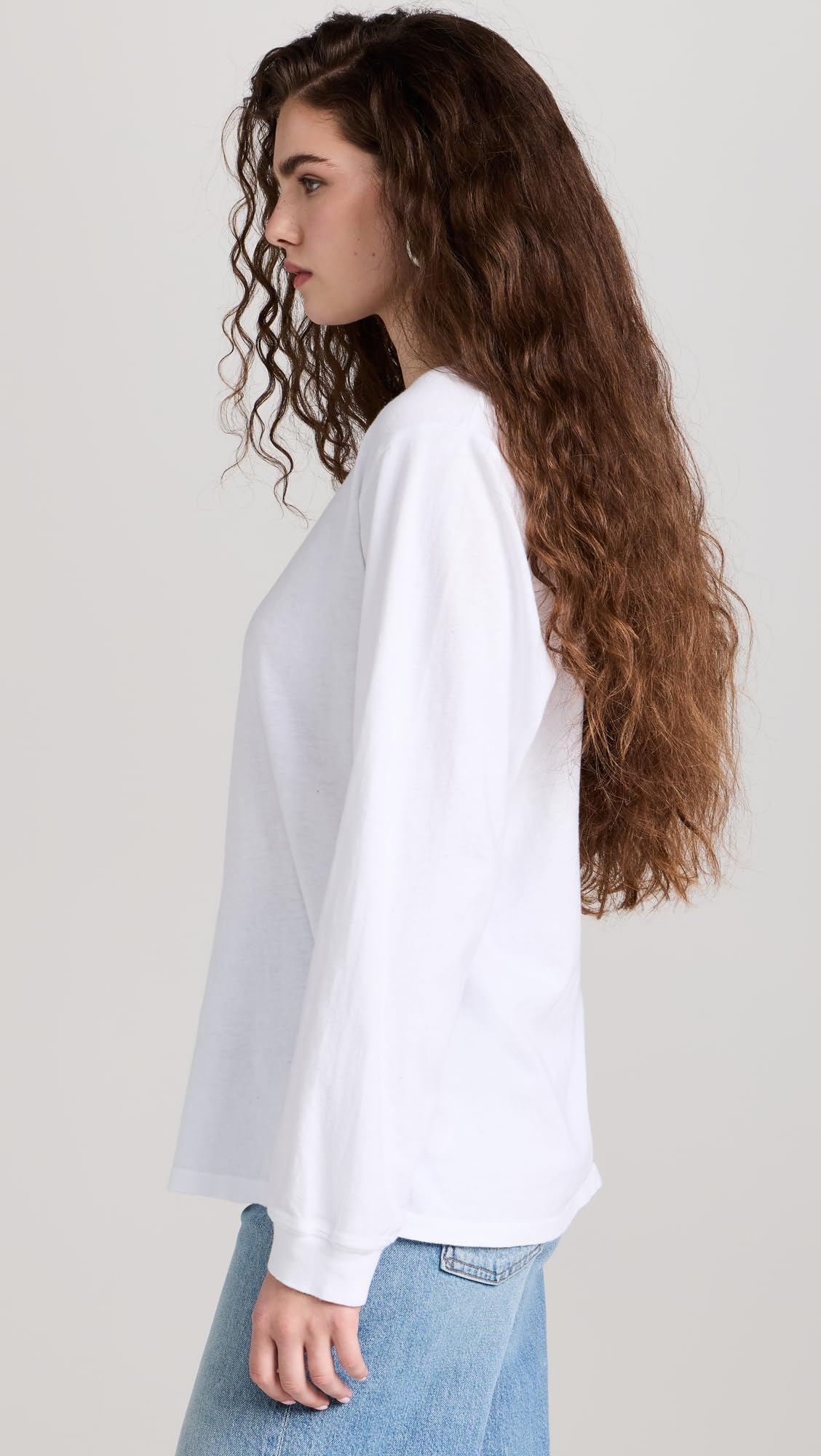MOTHER Women's Long Sleeve Rowdy T-Shirt - Soft Cotton Casual Top for Everyday Wear | Perfect for Layering, Work, and Weekend Outfits