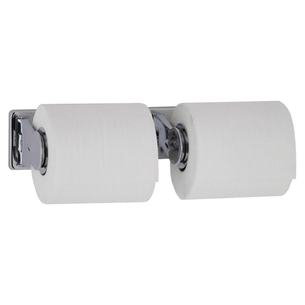 Bobrick B265 ClassicSeries Double Roll Toilet Paper Dispenser with Controlled Delivery - Surface Mounted, Bright Polish - Ideal for Commercial Restrooms, Offices, and Public Spaces