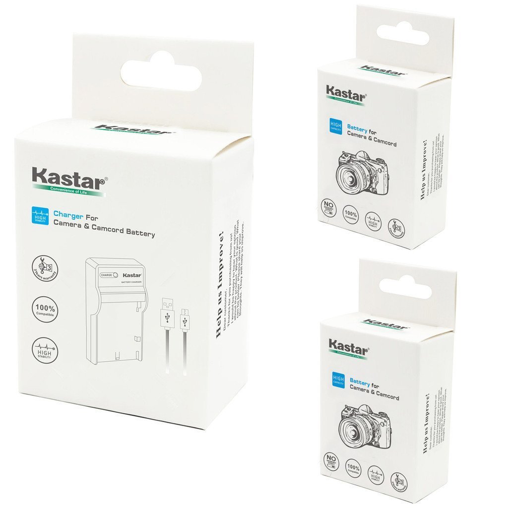 Kastar 2-Pack Replacement Battery & USB Charger for Olympus LI-10B LI-12B & Stylus 300-800 Series Cameras - Compatible with Olympus Camedia, Sanyo Xacti - Perfect for Travel Photography & Backup Power