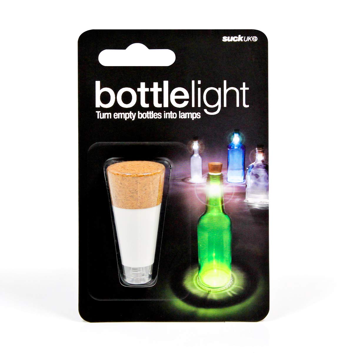 Suck UK USB Rechargeable Wine Bottle Light - Battery Operated Cork LED Lights for Party Decorations, Home Bar, Wedding Centerpieces & Holiday Decor