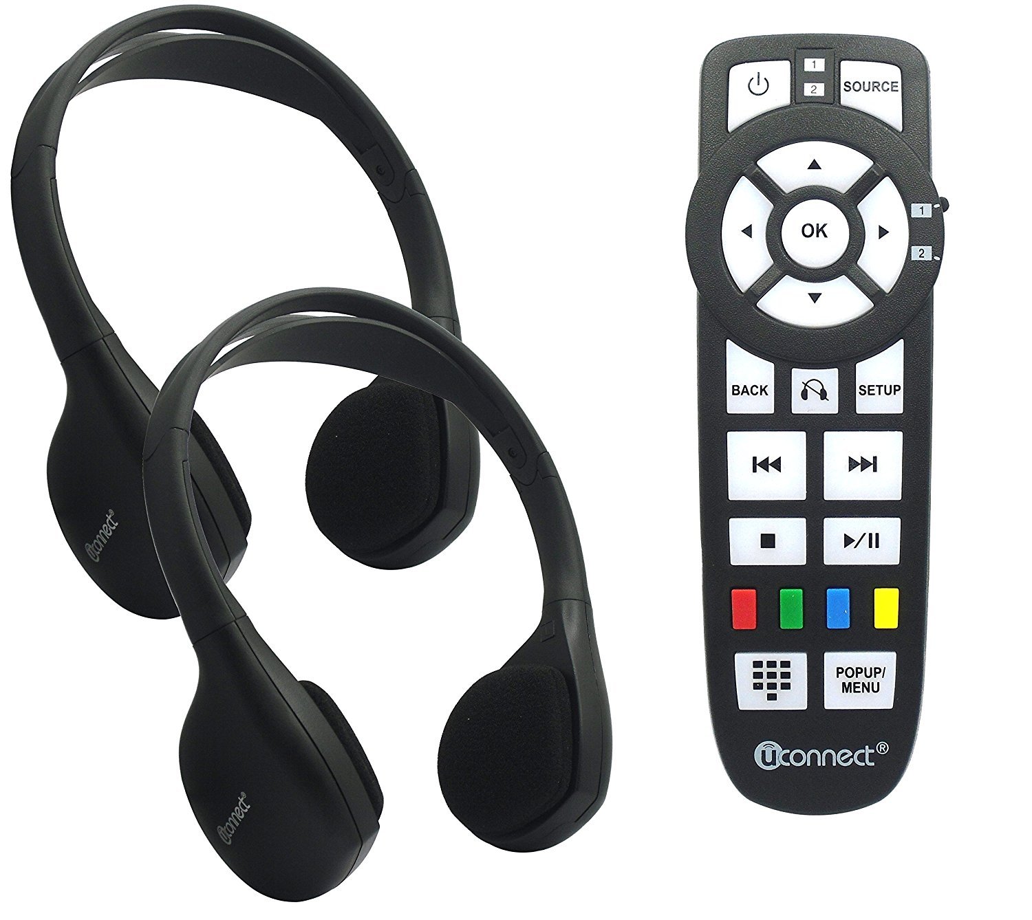 Original Mopar Chrysler Dodge Jeep Uconnect Audio Control Kit - OEM Headphones & Steering Wheel Controls for Seamless In-Car Entertainment (Perfect for Road Trips & Daily Commutes)