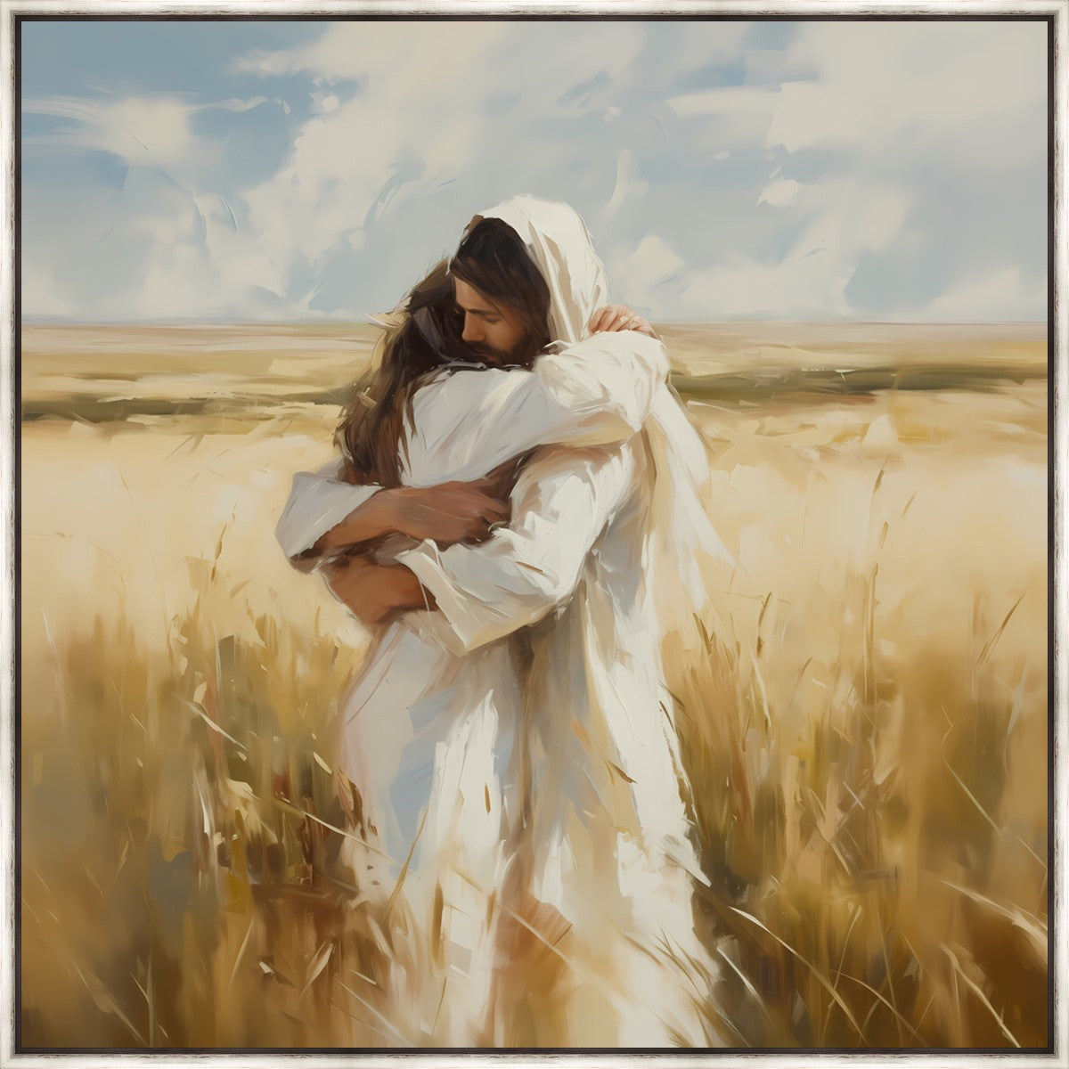 Arms of Mercy Large Wall Art - Inspirational Canvas Painting for Home Decor, Living Room, Bedroom & Office | Perfect Gift Idea for Housewarming, Wedding & Holidays