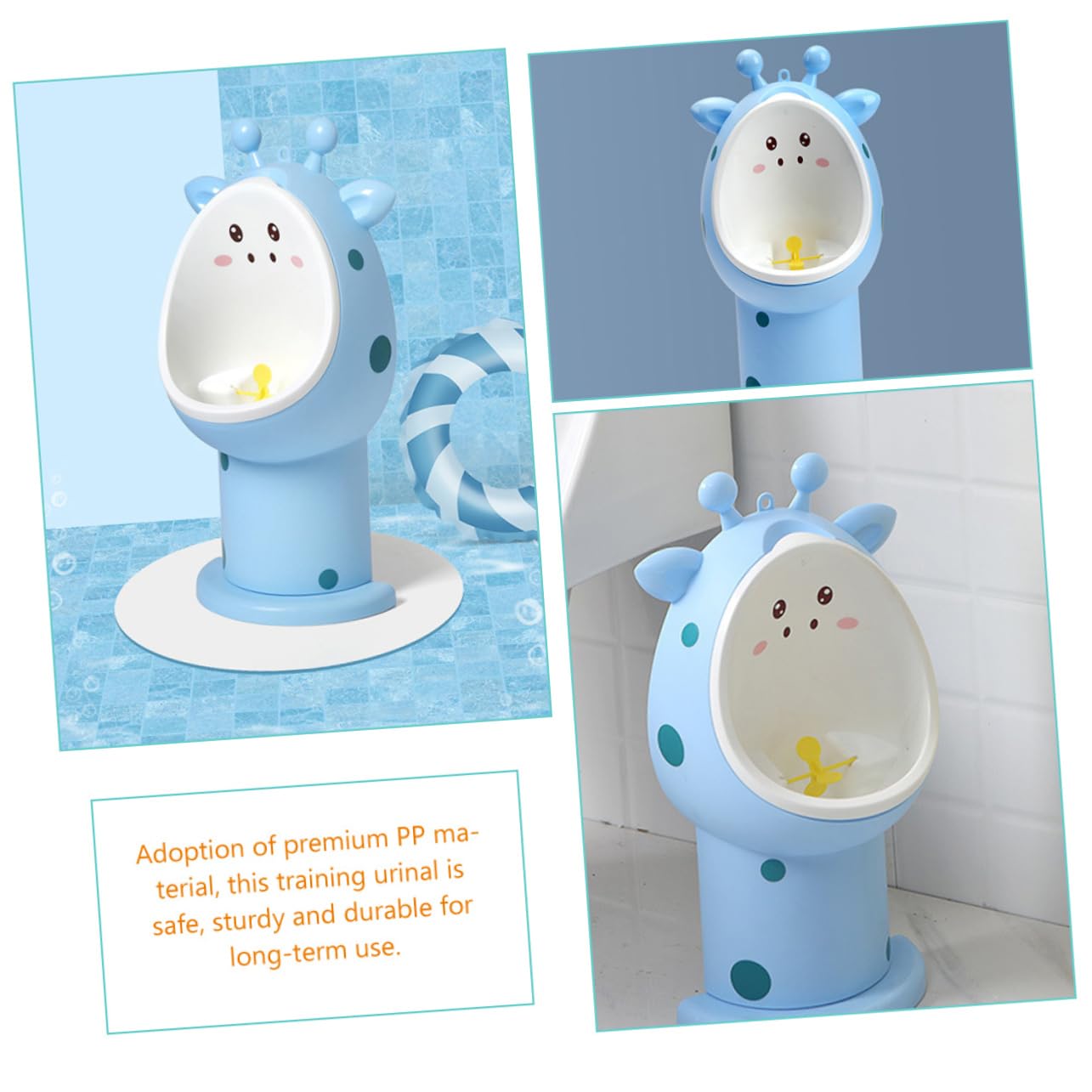 RORPOIR Boys Potty Training Urinal - Durable Toddler Toilet for Kids, Sky Blue - Perfect for Home, Travel & Daycare Use