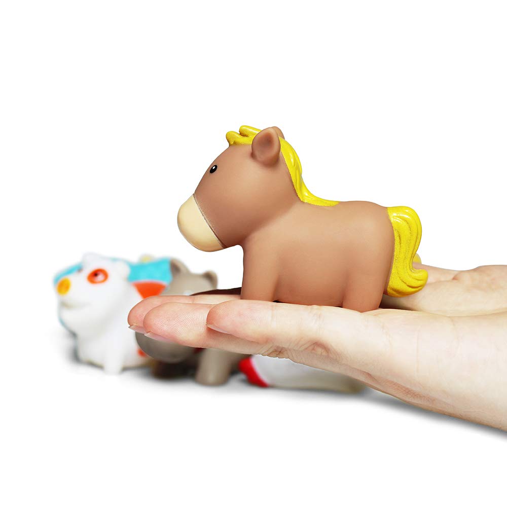 8PCS Farm Animal Bath Toys for Toddlers - Soft Floating Duck, Dog, Sheep, Hen & Pig Bathtub Learning Toys | Fun & Educational Bath Time Play for Babies