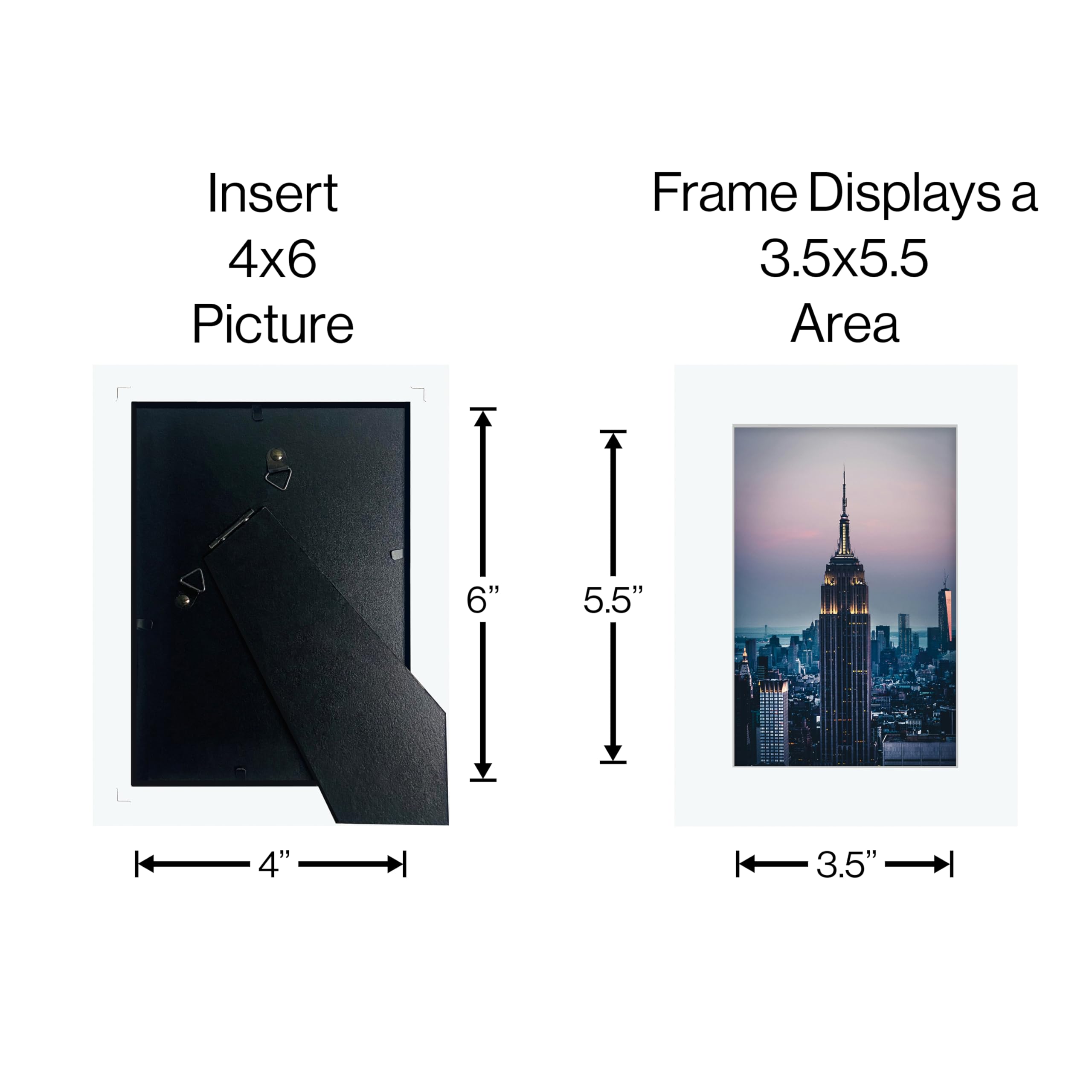 4x6 White Modern Picture Frame - 1 Inch Border with Acrylic Front - Wall or Table Display - Perfect for Home Decor, Office, Wedding Photos & Gift Giving