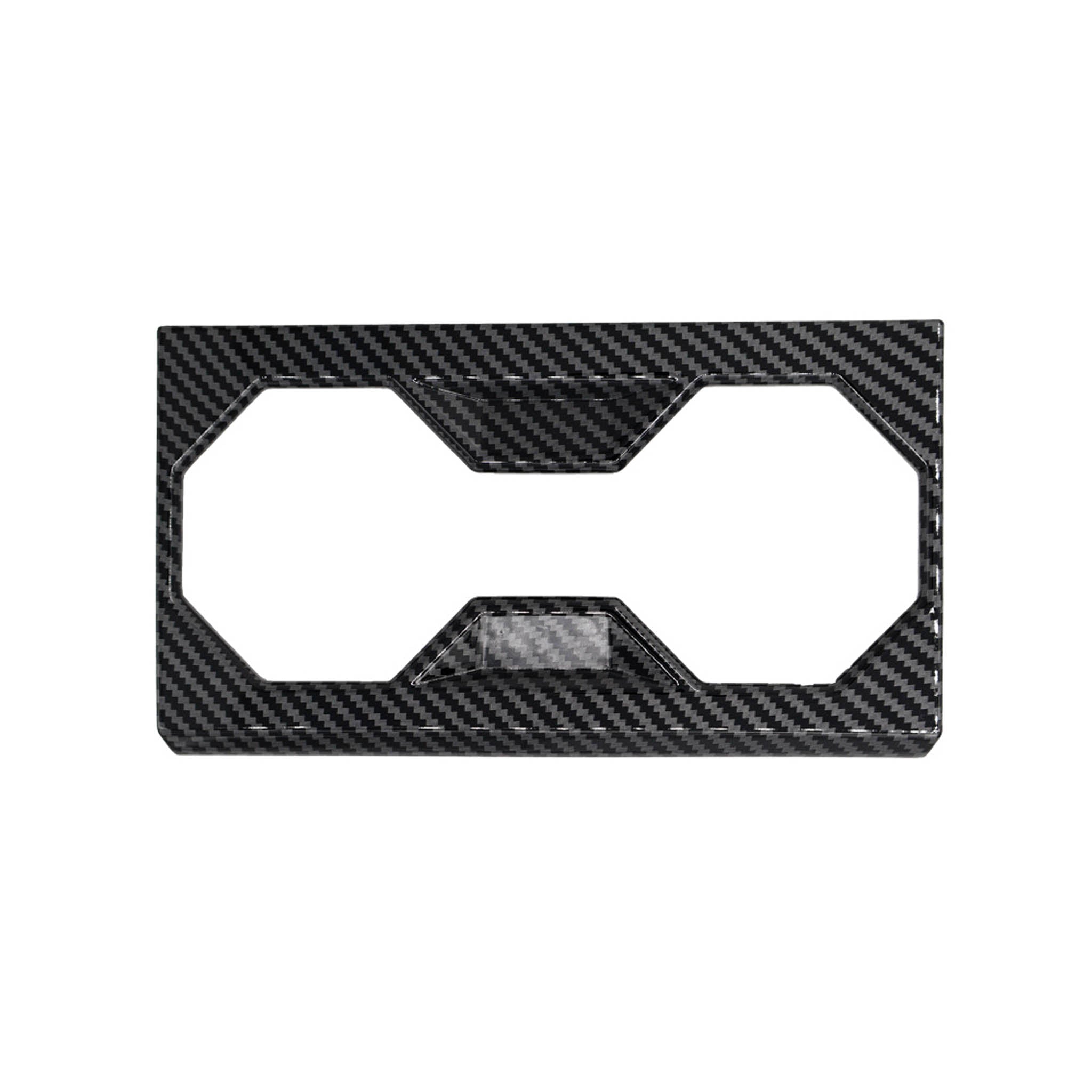 Cybertruck Center Console Carbon Fiber Cup Holder Trim Cover - ABS Plastic Accessory for Tesla Model Accessories - Perfect for Car Interior Upgrade & Customization