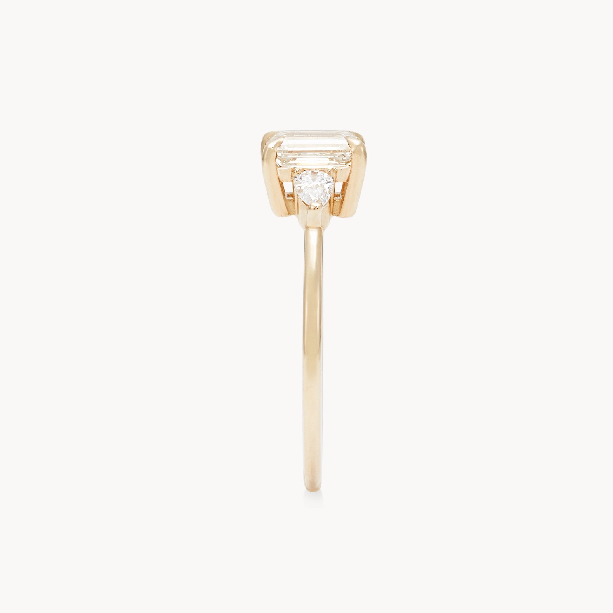 Glacial Promise Unique 14K Yellow Gold Step Cut Diamond Ring – Perfect for Engagement, Anniversary & Special Occasions