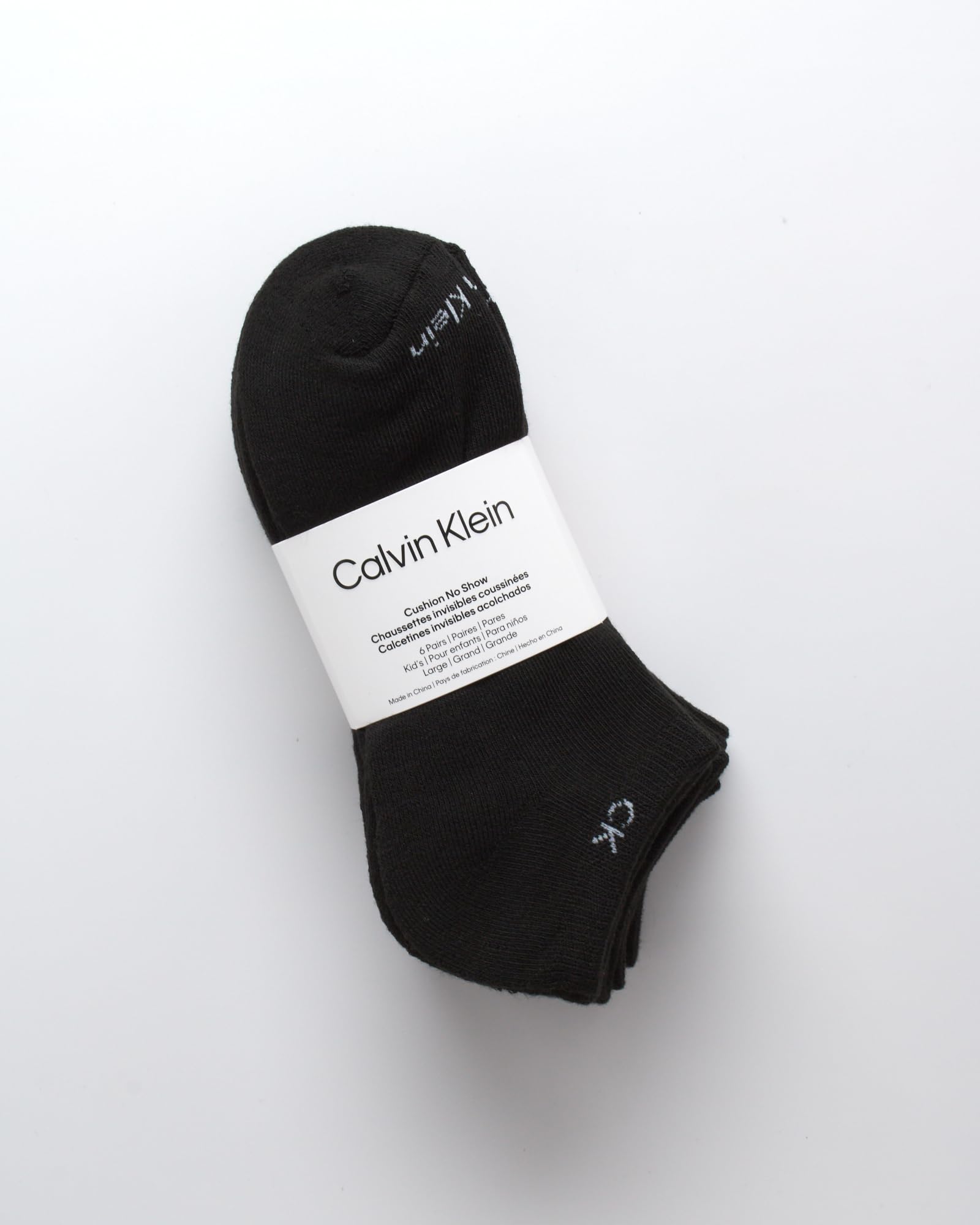 Calvin Klein Girls' No Show Ankle Socks 6-Pack - Soft Cushioned Comfort for School, Sports & Everyday Wear