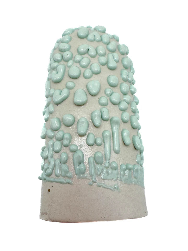 Ritual Glaze △5 6 Gumdrop Pastel Turquoise Ceramic Vase - Elegant Home Decor for Living Room, Bedroom & Wedding Centerpieces