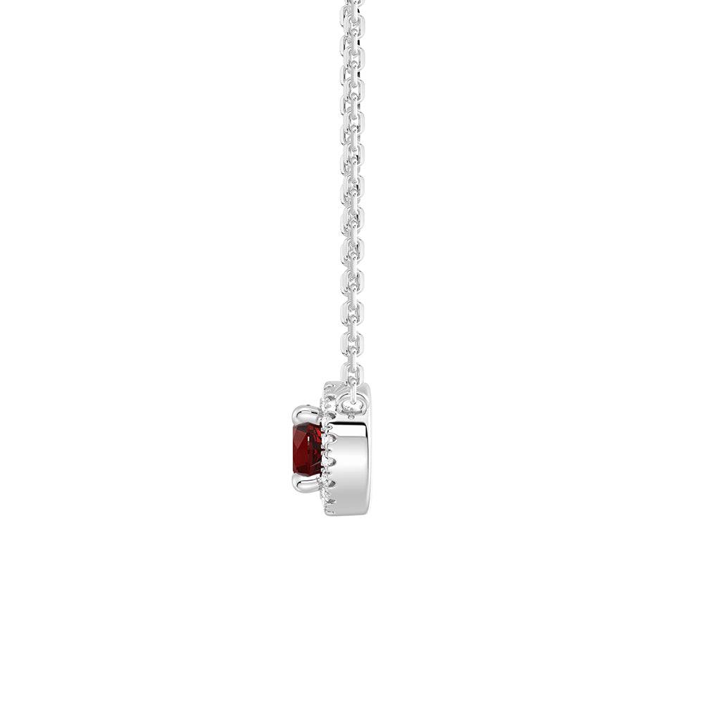 Eternal Halo Personalized Birthstone Necklace - Custom Name & Birth Month Jewelry Gift for Women, Mom, Wife | Perfect for Birthday, Anniversary, Mother's Day & Valentine's Day