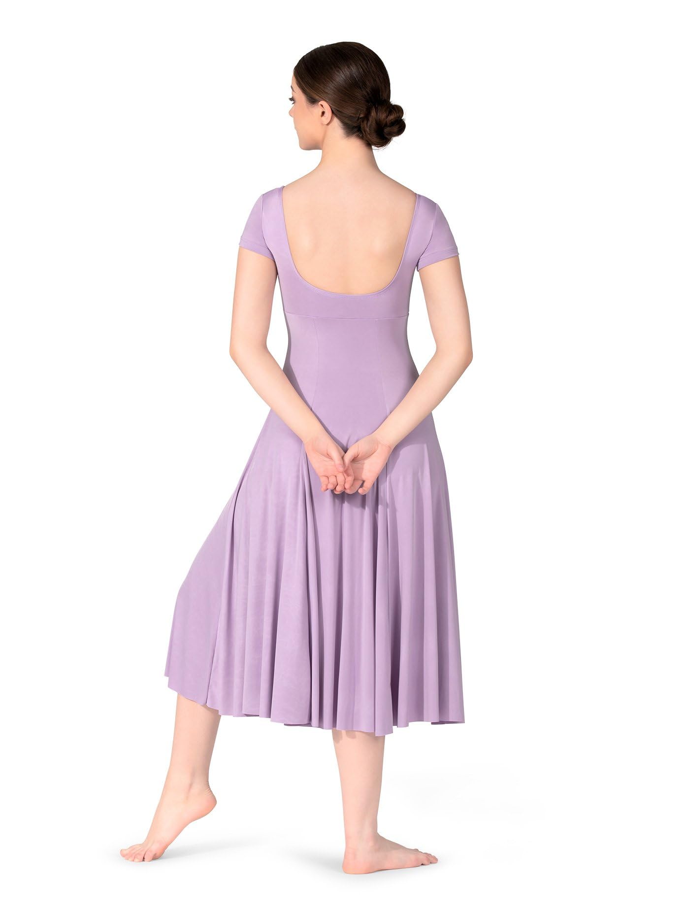 Women's Short Sleeve Lyrical Dress - Flowy Summer Dress for Casual Wear, Beach Cover Up & Music Festival Outfit