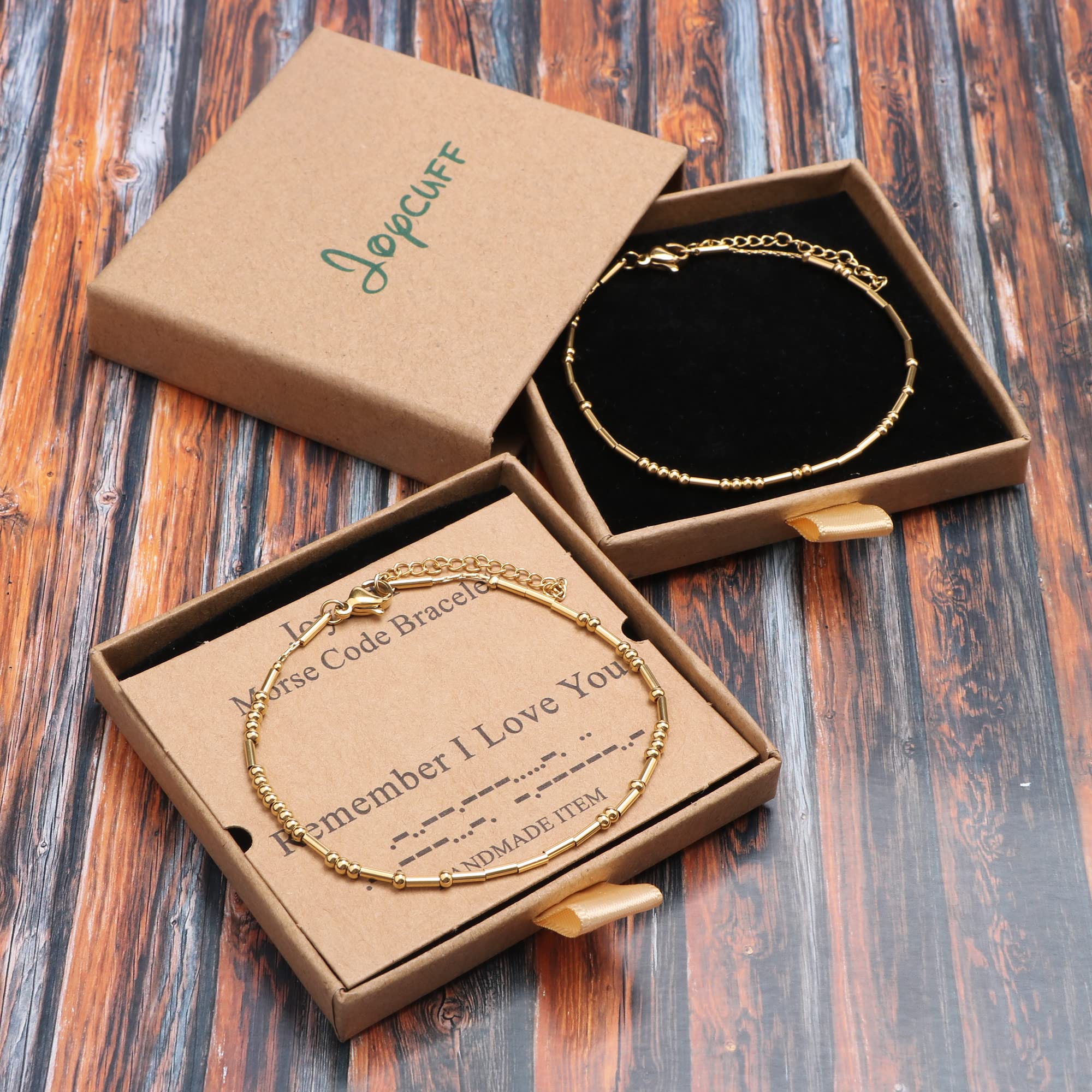 JoycuFF Morse Code Friendship Bracelets for Women - Inspirational Gifts for Best Friend, Mother, Sister, Aunt - Stainless Steel Jewelry for Mother's Day, Birthday, Christmas - Perfect for Daily Wear, Special Occasions & Meaningful Gifting
